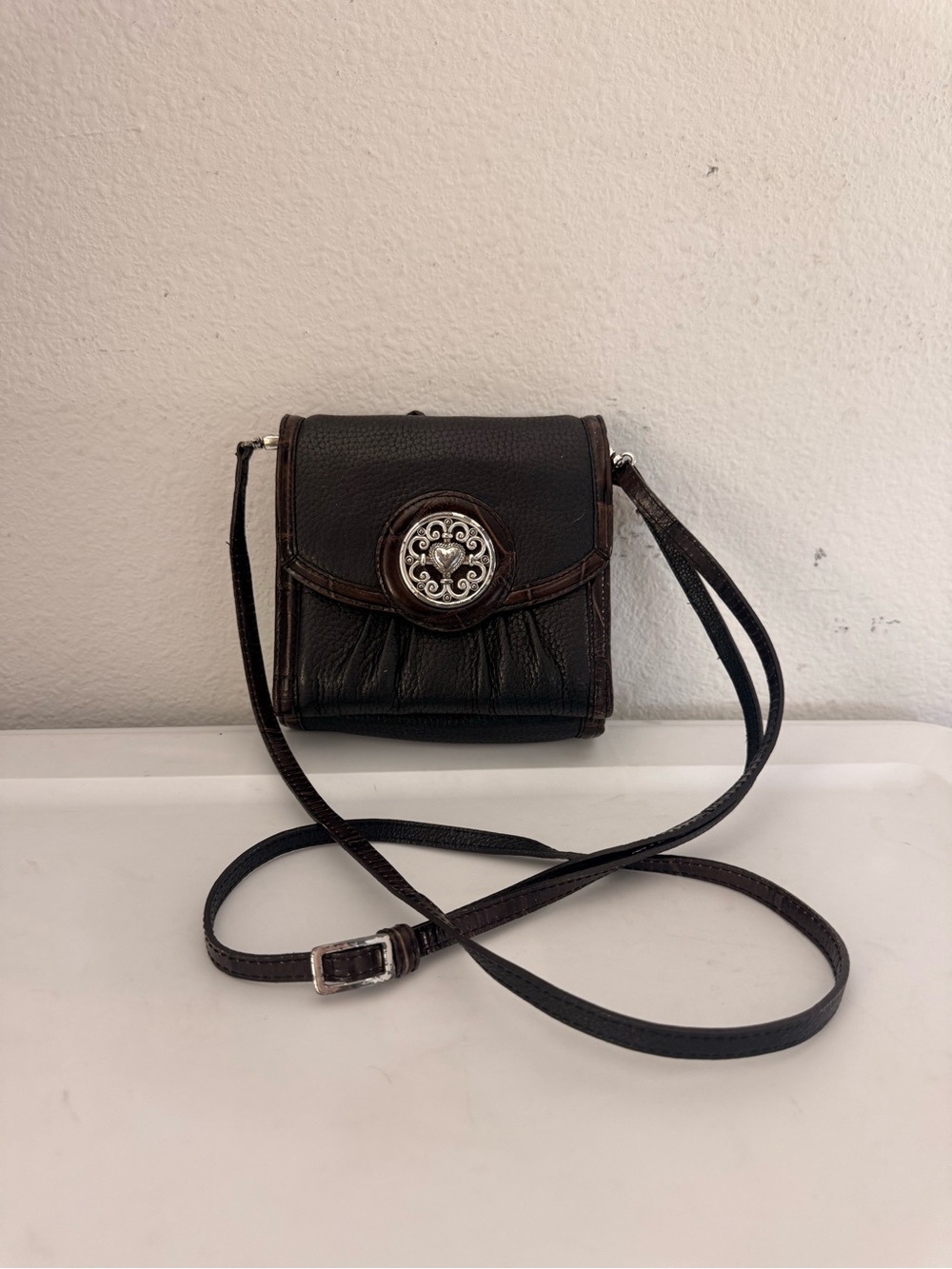 Vintage Western Leather Mini Crossbody Purse